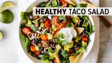 VIDEO: TACO SALAD RECIPE | easy, healthy and customizable to all diets