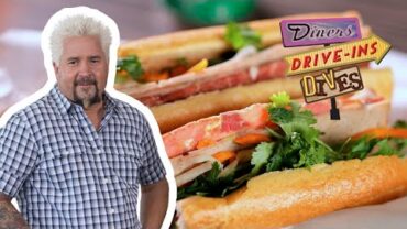 VIDEO: Guy Fieri Eats Banh Mi Dac Biet | Diners, Drive-Ins and Dives | Food Network