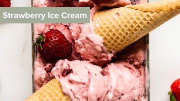 VIDEO: The Best Strawberry Ice Cream Recipe #shorts