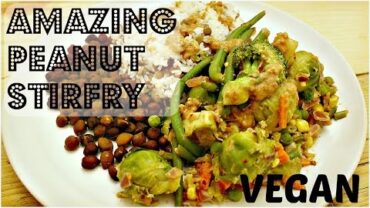 VIDEO: EASY VEGAN DINNER – PEANUT STIRFRY RECIPE | Cheap Lazy Vegan
