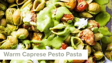 VIDEO: Warm Caprese Pesto Pasta