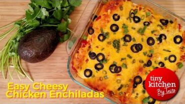 VIDEO: Easy Cheesy Chicken Enchiladas // Tiny Kitchen Big Taste