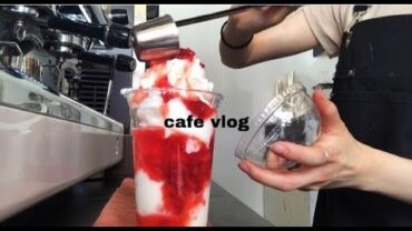 VIDEO: cafe vlog | 개인카페 일상🍓수제딸기청으로 만든 딸기스무디, 딸기라떼