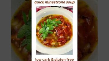 VIDEO: New! Easy minestrone soup 🤩 loaded with veggies, herbs & spices is low carb & gluten free