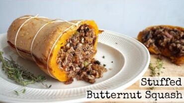 VIDEO: VEGAN ROAST | Stuffed Butternut Squash | Vegan Thanksgiving