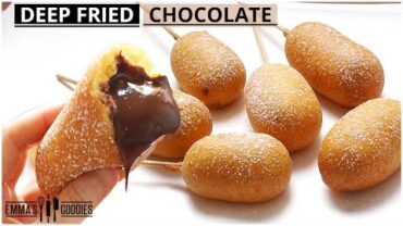 VIDEO: Chocolate CORN DOGS ! Deep Fried CHOCOLATE ! *Donuts on a Stick*