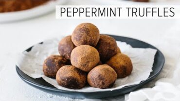 VIDEO: PEPPERMINT TRUFFLES | easy dairy-free, vegan chocolate truffle recipe