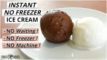 VIDEO: 5 Minute INSTANT NO FREEZER Ice Cream ! NO WAITING! Easy Vanilla & Chocolate Ice Cream Recipe