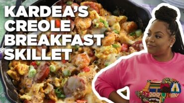 VIDEO: Kardea’s Cheesy Creole Breakfast Skillet | Delicious Miss Brown | Food Network
