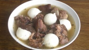 VIDEO: Nigerian Goat Meat Peppersoup with Cute Agidi | Flo Chinyere