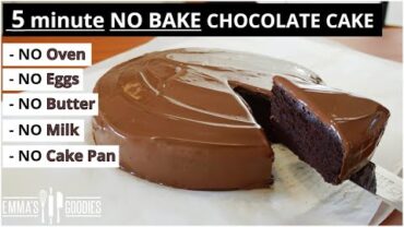 VIDEO: 5 Minute CHOCOLATE CAKE ! NO Oven – NO Pan – Easy Chocolate Cake Recipe