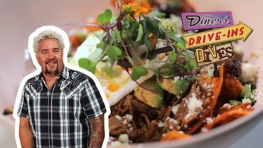 VIDEO: Guy Fieri Eats Mom’s Red Chile Chilaquiles | Diners, Drive-Ins and Dives | Food Network
