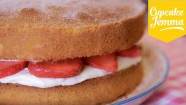 VIDEO: Classic Victoria Sponge Cake Recipe | Cupcake Jemma