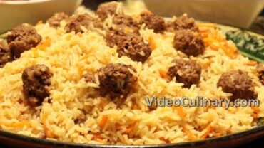 VIDEO: Meatballs and Rice Plov (Pilaf) – One Pot Dinner Recipe