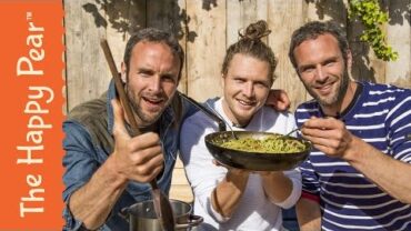 VIDEO: Easy spaghetti Carbonara recipe –  healthy and super quick – vegan -The Happy Pear & Tim Shieff