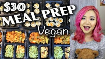 VIDEO: VEGAN MEAL PREP FOR $30 (KOREAN FOOD EDITION!!!) // meal prep for the week
