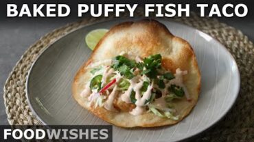 VIDEO: Baked Puffy Fish Tacos – Easy Crispy Fish Tacos – Food Wishes
