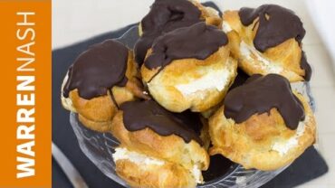 VIDEO: Giant Profiteroles Recipe – With Chocolate & Cream – Recipes by Warren Nash