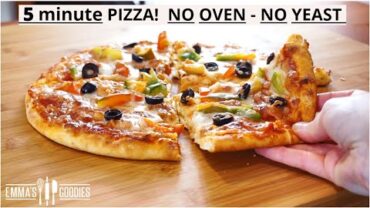 VIDEO: 5 Minute NO OVEN , NO YEAST PIZZA! Lockdown Pizza Recipe