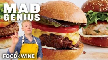 VIDEO: Delicious & Flavorful Bloody Mary Inspired Cheeseburger | Mad Genius | Food & Wine