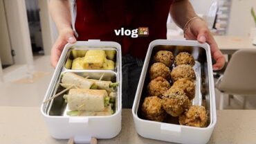 VIDEO: vlog | 마트에서 장보고 출근도시락 준비🍱 자취생 반찬 3종 세트 레시피, 여름 휴가 기념 네일 받고 또띠아피자와 명란애호박파스타, 새싹야채비빔밥