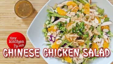 VIDEO: Chinese Chicken Salad with Homemade Tiny Kitchen Sesame Ginger Vinaigrette // Tiny Kitchen Big Taste