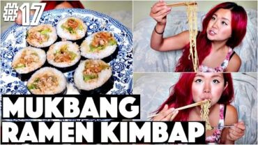 VIDEO: RAMEN KIMBAP MUKBANG Q&A (VEGAN) | #17 (30 Videos in 30 Days) ♥ Cheap Lazy Vegan