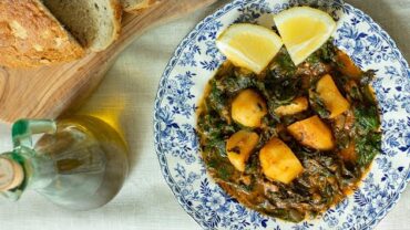 VIDEO: Greek Spinach & Potato Stew: Vegetarian Recipes for Lent