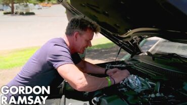 VIDEO: Gordon Ramsay Cooks Sea Bass On A Car Engine!