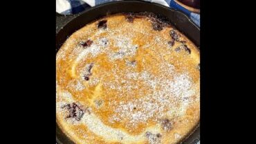 VIDEO: Easy gluten free cherry clafoutis 🍒 is so delicious; it will steal the show at your next party.