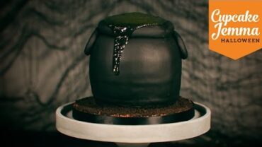 VIDEO: How to make a Slime-Filled Bubbling Cauldron Cake for Halloween | Cupcake Jemma