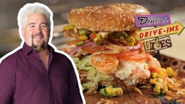 VIDEO: This “Burger” Is Made Out of SHRIMP | Diners, Drive-ins and Dives with Guy Fieri | Food Network