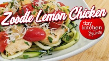 VIDEO: Zoodle Lemon Chicken (as seen on Hallmark Home & Family) // Tiny Kitchen Big Taste