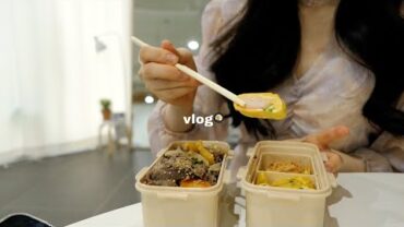 VIDEO: vlog | 도시락싸서 작업실가기, 치아바타샌드위치🥪감자샐러드 만들어먹고 친구랑 카페 다녀온 소소한 일상