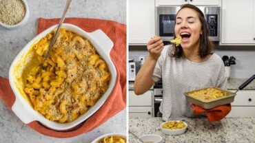 VIDEO: Baked Vegan Mac & Cheese Recipe || Healthy & Delicious!