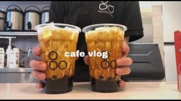 VIDEO: cafe vlog | 요즘 유행하는  흑당밀크티 만들고 카페에서 열일하는 일상