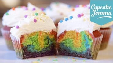 VIDEO: How to make Rainbow Cupcakes | Cupcake Jemma