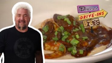 VIDEO: Guy Fieri Eats Shrimp and Grits in San Francisco | Diners, Drive-Ins and Dives | Food Network