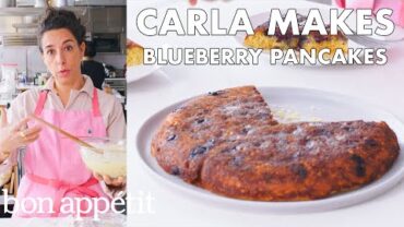 VIDEO: Carla Makes a Giant Blueberry Pancake | From the Test Kitchen | Bon Appétit