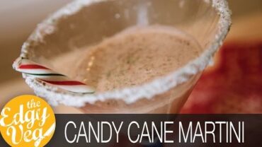 VIDEO: Candy Cane Martini Recipe VEGAN | Edgy Veg