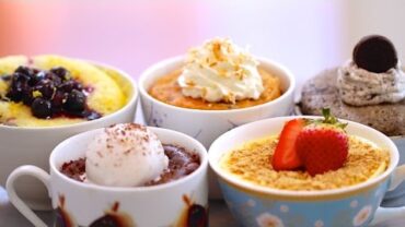 VIDEO: 1 Minute Mug Cakes Made in the Microwave (including Vegan, Egg-Free & Gluten-Free Recipes)