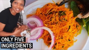 VIDEO: Cook With Me: 5-Ingredient Nigerian Abacha | Flo Chinyere
