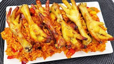 VIDEO: Jollof Rice with Chicken Feet | Flo Chinyere