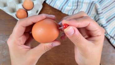 VIDEO: Stuck a pushpin in the egg: a special and useful trick