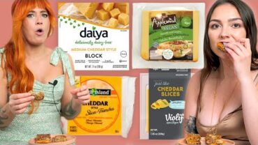 VIDEO: VEGAN CHEESE TASTE TEST! Are these worth buying?!