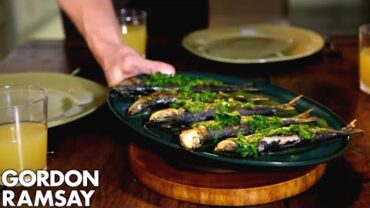 VIDEO: Orzo Pasta Salad with Grilled Sardines | Gordon Ramsay