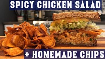 VIDEO: Macro Friendly Monday Ep.6 | Spicy Chicken Salad Sandwich with Homemade Sweet Potato Chips