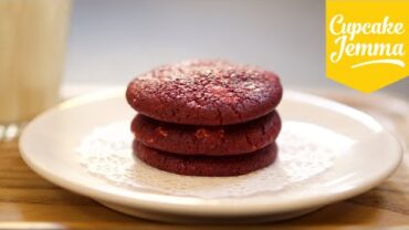 VIDEO: Red Velvet & White Chocolate Chip Cookies | Cupcake Jemma