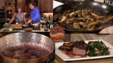 VIDEO: Venison Tenderloin with Cherry Port Wine Reduction & Spinach w/ Bacon and Water Chestnuts #663