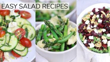 VIDEO: 3 *NEW* EASY HEALTHY SALAD RECIPES | clean eating recipes